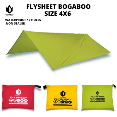 Flysheet 4x6 Meter 19 Loop Ultralight Waterproof - Pelapis Pelindung Tenda Camping Bushcraft - Bivak Darurat Atap Tenda Traptent - Flysheet Waterproof