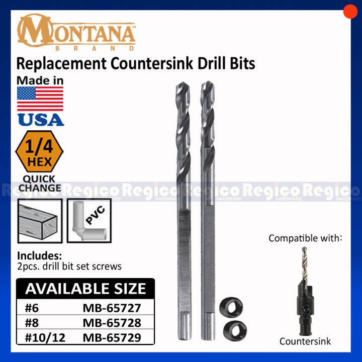 Montana Replacement Countersink Drill Bits Regico Hardware Lazada PH
