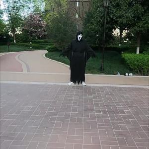 Halloween Grim Reaper Costume with Scythe and Screaming Grim Reaper Outfit COS Horror Grim Reaper Costume