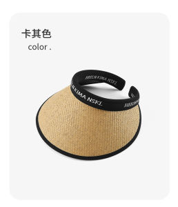 UPF50+sun hat empty top hat womens summer cycling UV resistant versatile large brim folding