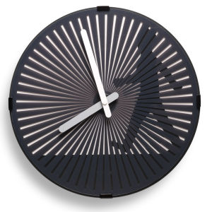 【Fans Tone】 Dynamic Rotating Wall Clock Creative Round Wall Clocks Living Room Modern Wall Watch Silent Mirage Turntable Clock Creative Wall Clock for Home Decor