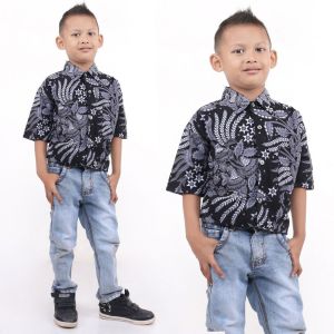 Kemeja Batik Anak Laki Laki Lengan Pendek Usia 2 Sampai 12 Tahun Baju Batik Anak Cowok Banyak Motif