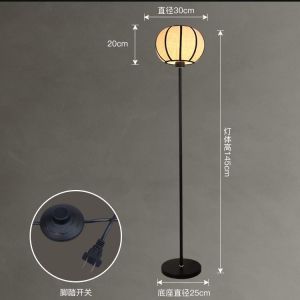 Standing Lamp Bedroom Floor Lamp Living Room Luxury Floor Lamp Living Room New Chinese Zen Classical Simplicity Bedroom Bedside Vertical Table Lamp Standing Light Floor Lamp Stand