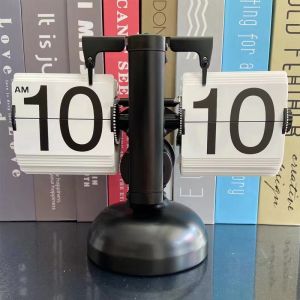 European Style Automatic Flip Clock Desk Clock for Living Room