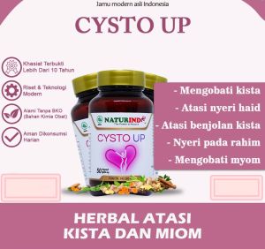 OBAT HERBAL PENGHANCUR MIOM PELURUH KISTA SEL KANKER  CYSTO UP NATURINDO