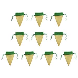 10ชิ้นทรงแครอทอีสเตอร์ถุงขนมเชือกผูกคุกกี้ที่ใส่ลูกอมกระเป๋า Treat ปาร์ตี้อีสเตอร์สำหรับฟิลเลอร์ตะกร้าอีสเตอร์