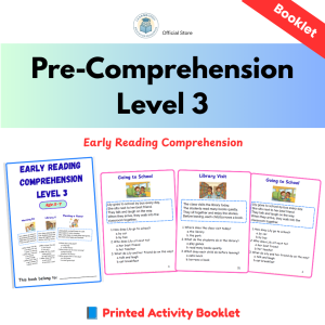 LearnBuddy Pre-Comprehension Level 3 Printed Activity Booklet | Early Reading Comprehension