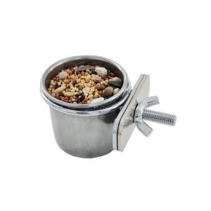 Stainless Steel Water Cage Anti-Turnover Hanging Pet Cage Bowls Coop Cup Birds For Bird Small Animals