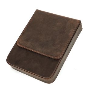 Luxury Genuine Leather 6 Slots Pen Case With Removable Pen Tray Holder Pencil Case Office School Supplies Pouch Creative Gift2026