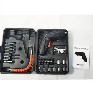 48PCS Cordless Electric Screwdriver Set with Accessories Rechargeable Portable Drill Kit Tool Kit