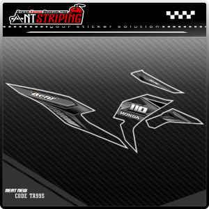 Cutting Striping Sticker Transparan Variasi Beat New/Deluxe 2020-2023 Semifull Striping BEAT NEW Variasi List Simpel Kode TA995