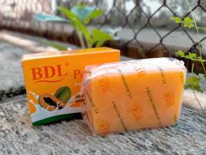 BDL PAPAYA BRIGHTENING SOAP BPOM / Halal / Ecstra Papaya Whit Vitamin A.C. & E  128 gram