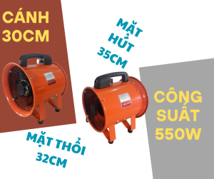 [HCM] QUẠT HÚT THỔI CAO ÁP SHT/DVT CÁNH 20/25/30CM