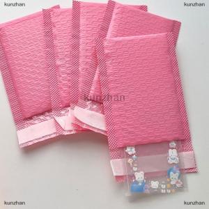[COD] kunzhan 10pcs Pack Pink Purple Bubble Bag Thicked Express Package Bag Self Adhesive Courier Shipping Mailers Sticker Holder