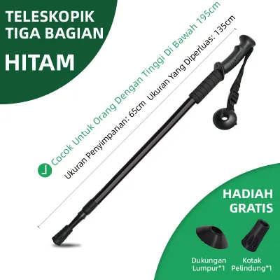 TrailTop Trekking Pole Lipat Tongkat Gunung Trekking Hiking Dapat Diatur Sesuka Hati 65-135cm