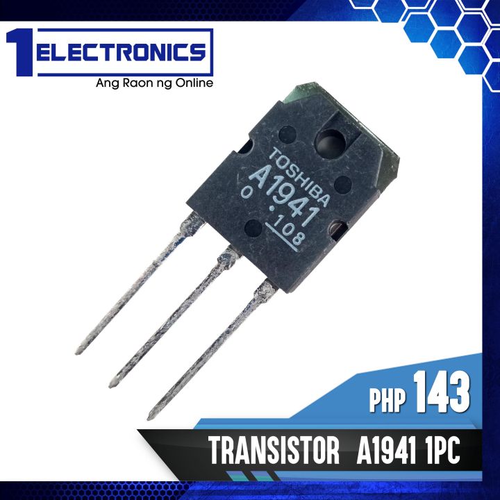 1Electronics 1pc Transistor A1941 TOSHIBA Transistor Silicon PNP Triple Diffused 2SA1941 Power Amplifier Transistor