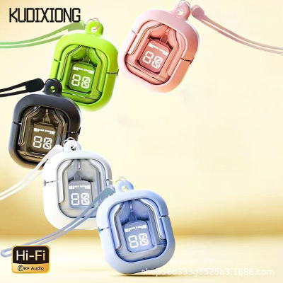 KUDIXIONG New sports Bluetooth earphones with in ear digital display, long battery life, transparent first generation noise reduction