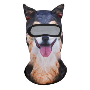 SERENEGLOW 3D Animal Print Face Mask with Sun Protection and Breathable Design for Outdoor Activities