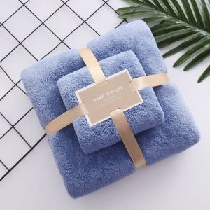 MurahLiving 2IN1 Luxury Super Soft Towel Set Microfiber High Absorbent Soft Bath Towel + Face Towels Tuala Mandi