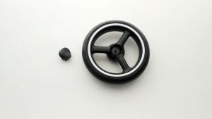 6.3Inch Stroller Back Wheels Compatible GB D639 Series Pushchair 16CM Outer Size 8mm Axle Aperture With PU Tire No Bearings Type