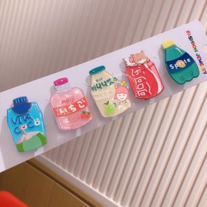 Ready Stok in Malaysia Wholesale Price Children Coke Sprite Soft Drink Acrylic Clip /Hairband Mixed Row of 10