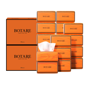 Botare Tissue Ppaper For FaceAIR-cushion soft deluxe tissue Soft And Light SkinNative Wood Pulp 4Ply 175x155mm