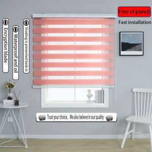BONITA KOREAN DUO ROLLER SUNLIGHT PROTECTION VENETIAN COMBI BLINDS (PINK)