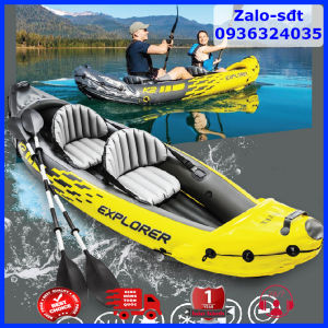 Thuyền Cao Su dã ngoại Đi Bè 2 Người Thuyền Đi Bè Sạc PVC Thuyền Đánh Cá Ngoài Trời