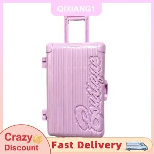 QIXIANG1 Vali búp bê phụ kiện mua sắm du lịch ngoài trời hộp lưu trữ quần áo giày phụ kiện đồ chơi kéo hộp 13.6g