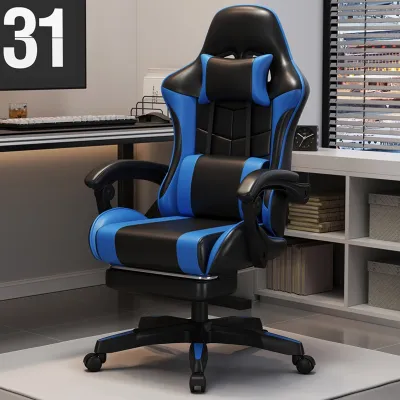 Ergonomic Gaming Chair with Foot Rest Armrest Multi-Angle Recliner Adjustable Office Computer Desk Chair