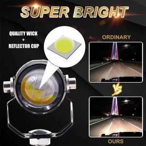 [UEB AUTO]2Pcs LED Motorcycle Driving Light 3000-6500K Motorcycle Driving Spot Lights 6000LM for ATV Boats Motorcycles Trucks SUVs