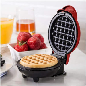 Mini Waffle Maker Doughnut/Round/Heart shaped Non-Stick Pan Circular Bakeware Pancake Cookies Breakf