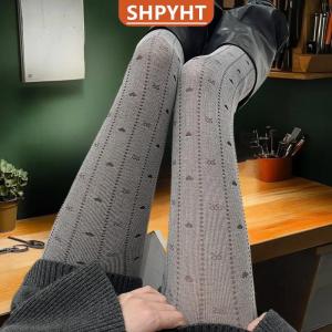 [COD] SHPYHT SPORTS Fashion Snowflake Tights Cotton Seamless Base Layer Pantyhose Soft Embroidered Thin Stocking Womens Leggings