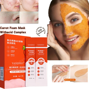 Compound acid carrot foam mask 12 pieces/box salicylic acid bubble mask deep cleansing blackhead removal exfoliation dead skin