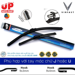Gạt mưa gạt nước kính lái ô tô VINFAST VF3 Fadil VFe34 VF8 - Xương mềm Silicone - UP PARTS OEM chất lượng cao