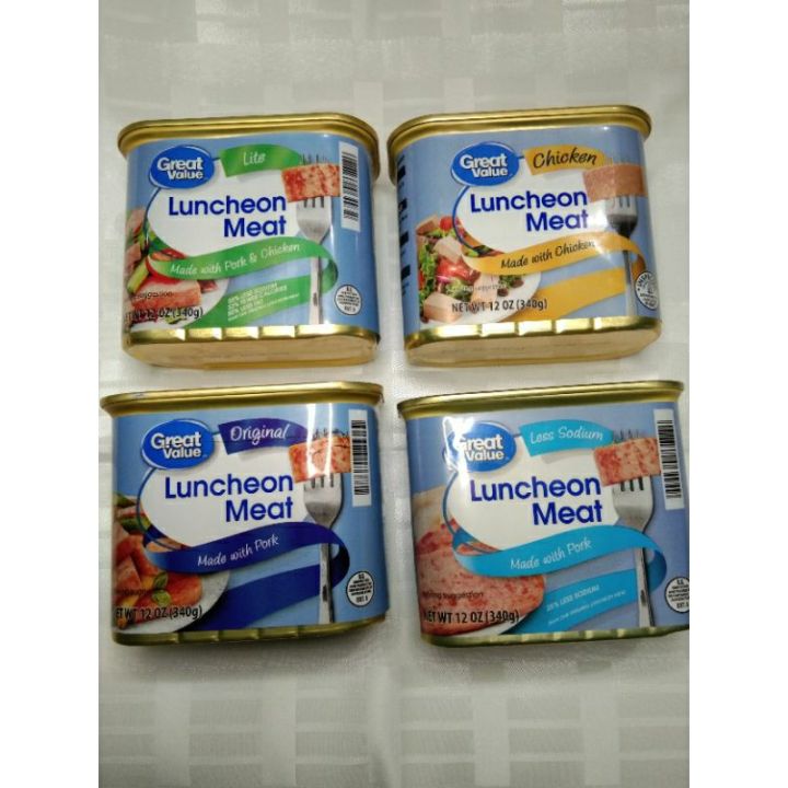 Great Value Luncheon Meat with 4 flavors NET WT 12 OZ/ 340 g Lazada PH