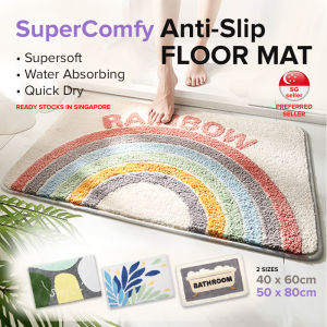 SG Soft Water Absorbent Bathroom Mat Plush Microfiber Non-Slip Shower Rug Thick Soft Super Comfy Floor Mat Machine Washable