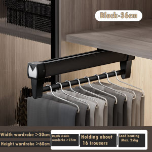 56cm Adjustable Pull Out Pants Organizer For Clothes Multifunctional cabinet Hanger