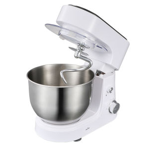 JustLiving 4L Multifunctional Mixer Vertical Food Mixer Dough Mixer Alautomatic Egg Beater Household Chef Machine Stainless Steel Mixing Barrel Three Components of Kneading/ stirring/sending