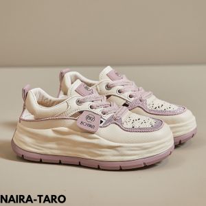 SEPATU SNEAKERS WANITA DESAIN ELEGANT KOREA AUTUMN STYLE BAHAN PU IMPORT NAIRA