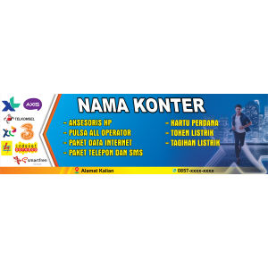 Cetak Spanduk Konter Pulsa Type 2 ( Spanduk Pulsa )
