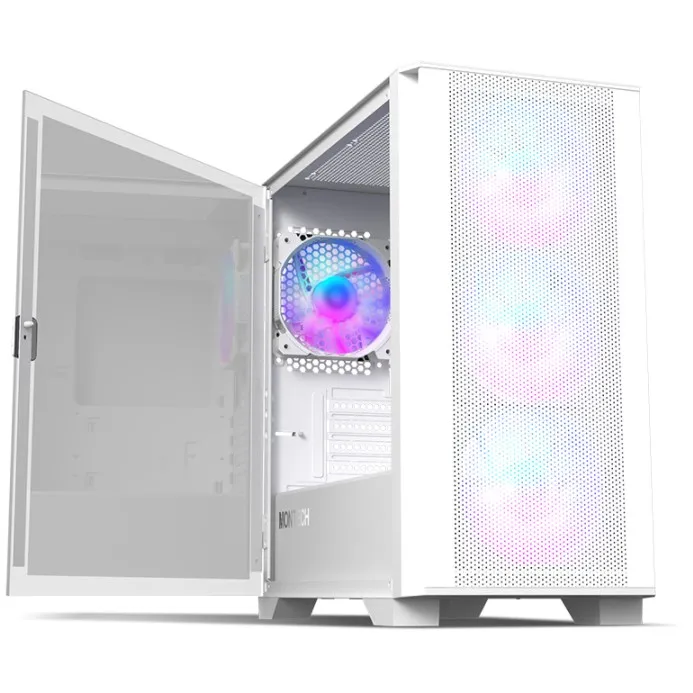 Montech AIR 100 ARGB mATX Casing | BLACK /WHITE | 4*12CM ARGB | Brand RGB Sync