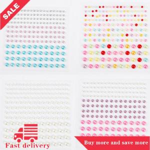 [COD] 1 Sheet Plastic Semi-circular Pearl Decoration Stickers For DIY Face Beauty Makeup Nail Art Cell Phone Hair Accessories