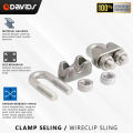 Klem Seling Clamp Sling Kuku Macan Galvanis Wire Rope Clip. 