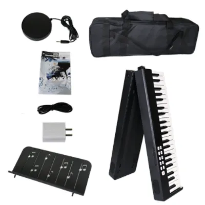 LATEST UPGRADE WEIGHTED ACTION UK PRO RECHARGEABLE & BLUETOOTH 88 KEYS FOLDABLE TRAVELER PIANO MIDI folding 88 key portable beginners electronic piano Bluetooth Digital Pianos