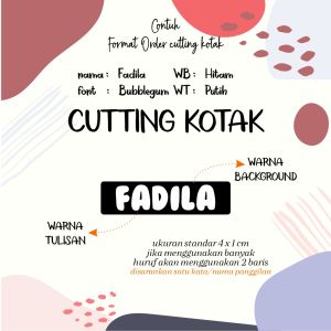 SEHARI JADI Sticker Kain Custom Label Nama Stiker Setrika 50pcs