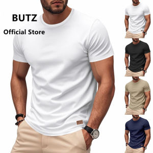 BUTZ brand 2025 summer new hot selling mens classic style light luxury loose simple quick drying trend short sleeved shirt