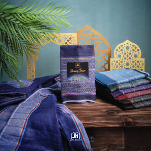SARUNG TENUN MURAH MUSLIM SHOLAT ISLAM Lava DS (Blue) JAYA HEBAT