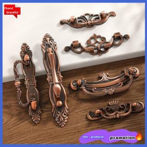 Fkend Đồ nội thất cổ điển Châu Âu Màu đỏ/xanh lá đồng tay nắm tủ bếp ngăn kéo tủ giày tay cầm bằng hợp kim kẽm
