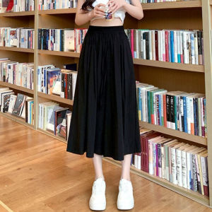 Cropped Wide-leg Pants Women Summer Thin Loose Pants Casual Straight Leg Pants